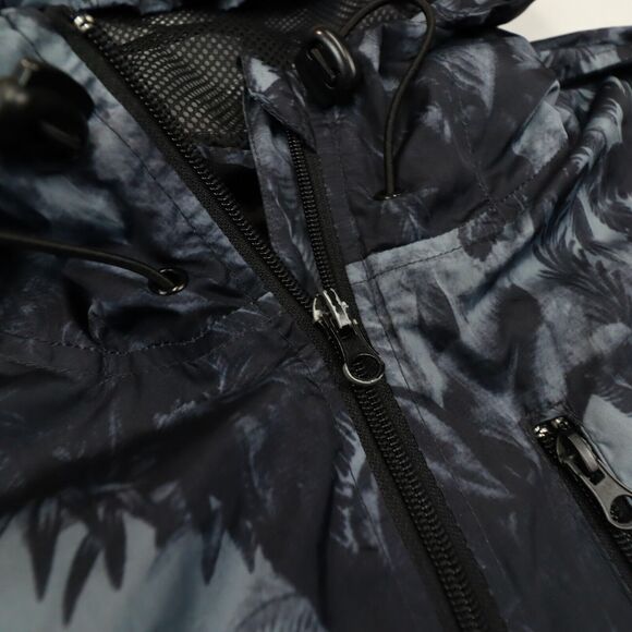 Slate & Stone Windbreaker Tropical PrJacket Men's size Medium Black Full Zip - Picture 11 of 12